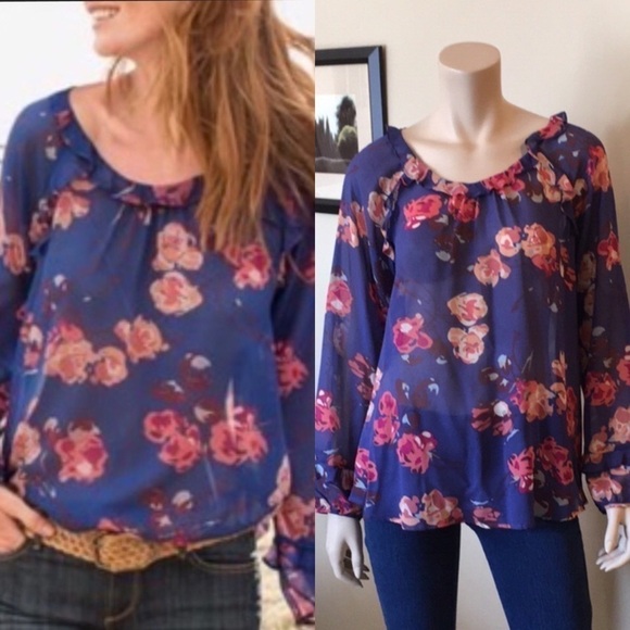 Sundance Silk River Blossoms Top. D/A133/M - Picture 4 of 6